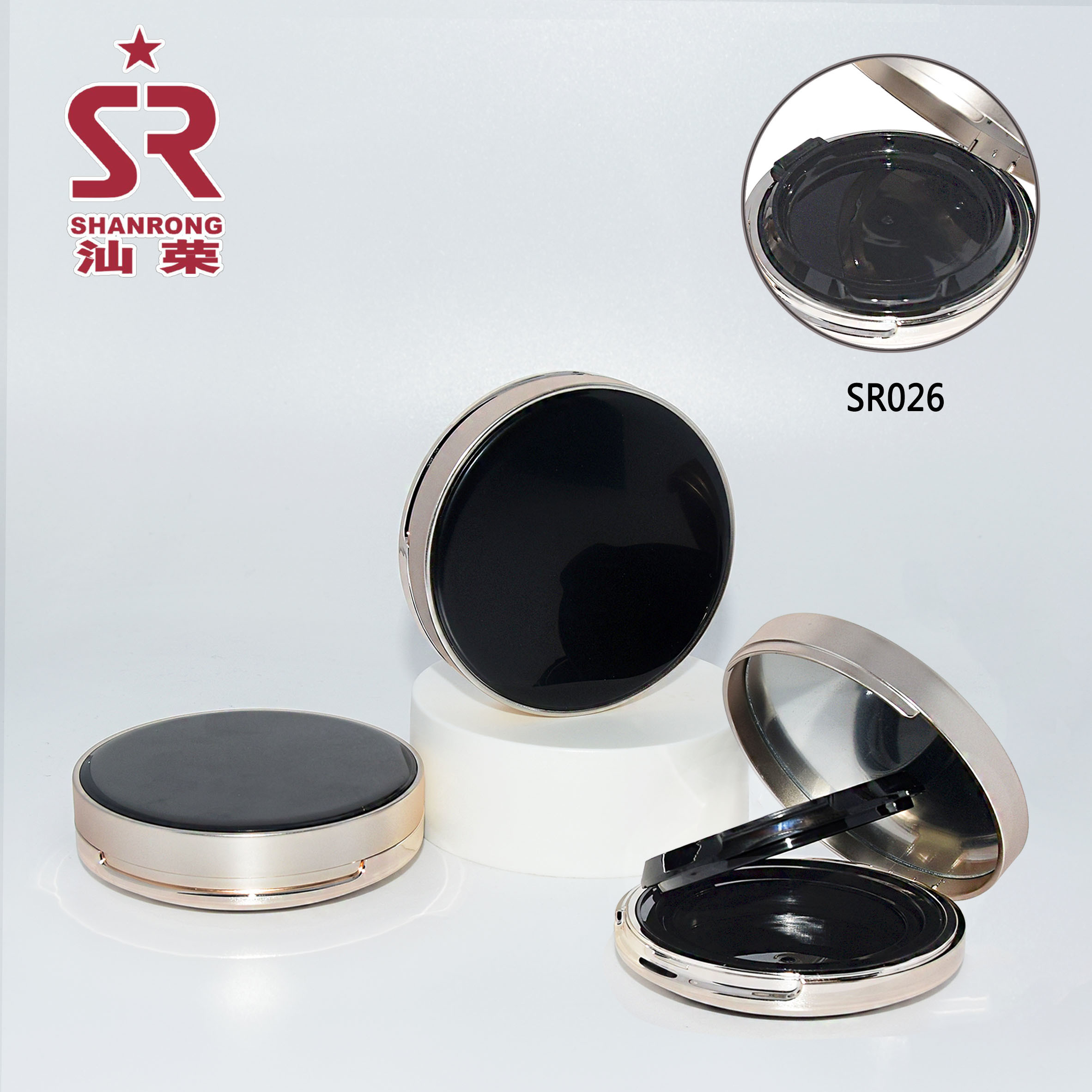 SR026  ABS 遮瑕粉底液bb霜气垫粉饼盒