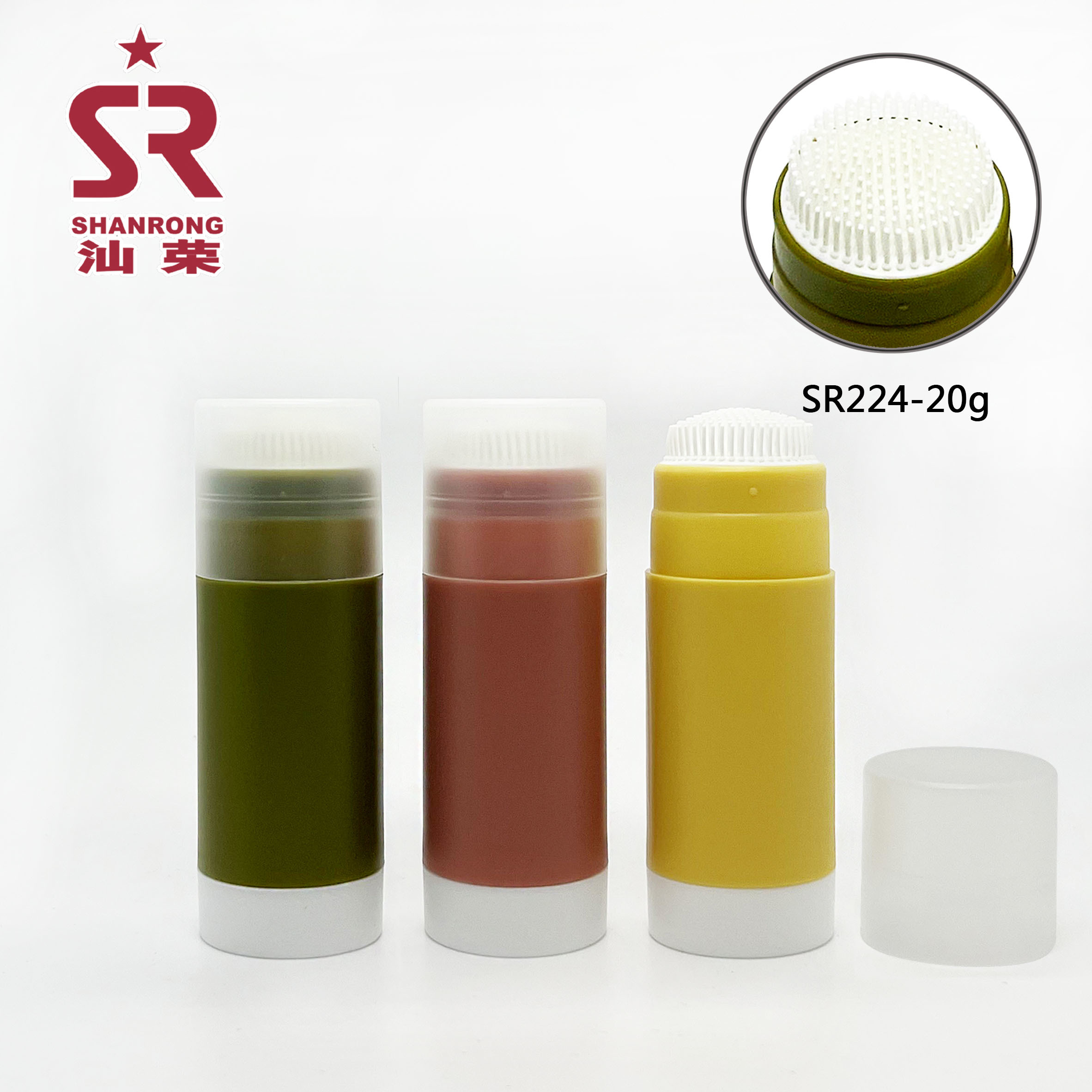SR224 20g PP泥膜面膜清洁棒 粉底防晒棒 止汗固体香膏棒
