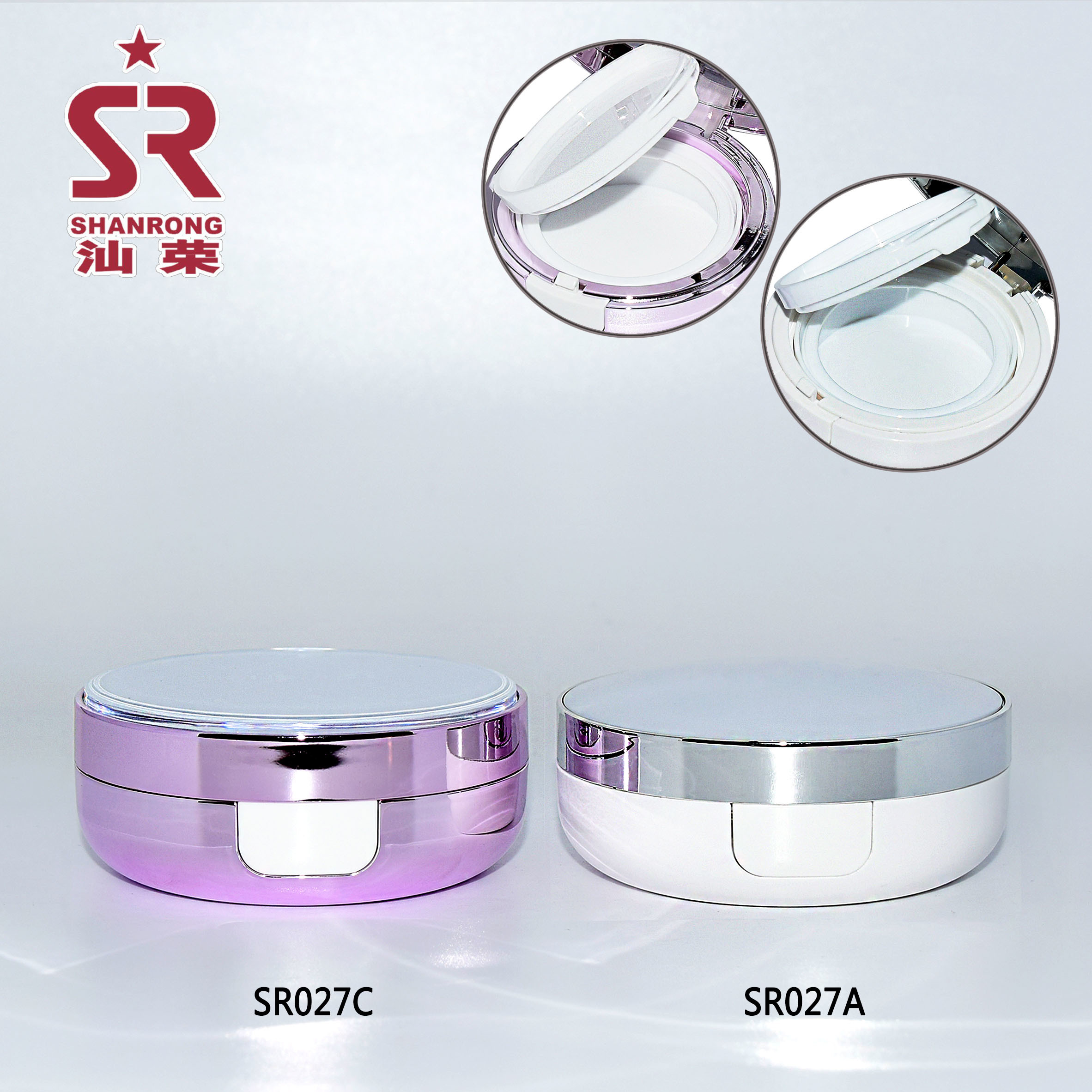 SR027C SR027A  ABS气垫粉底BB霜CC霜粉饼彩妆盒