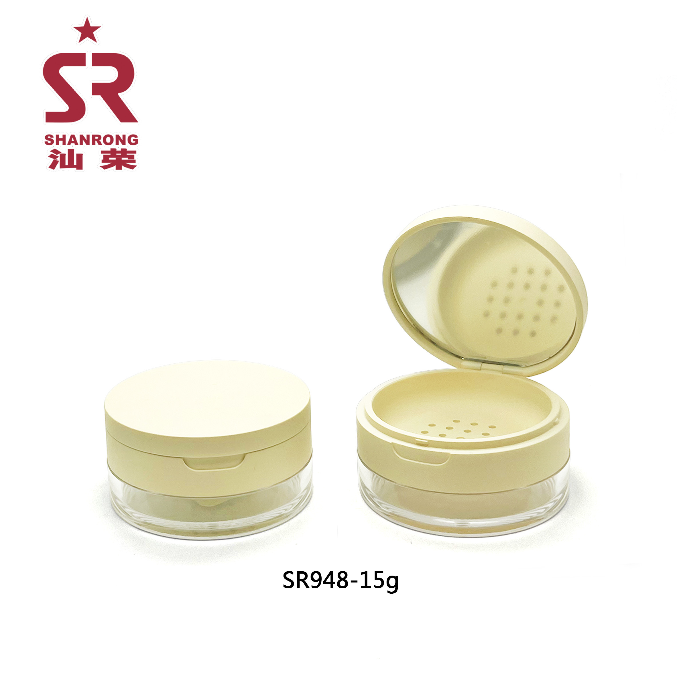 SR948 15g 圆形翻盖散粉盒