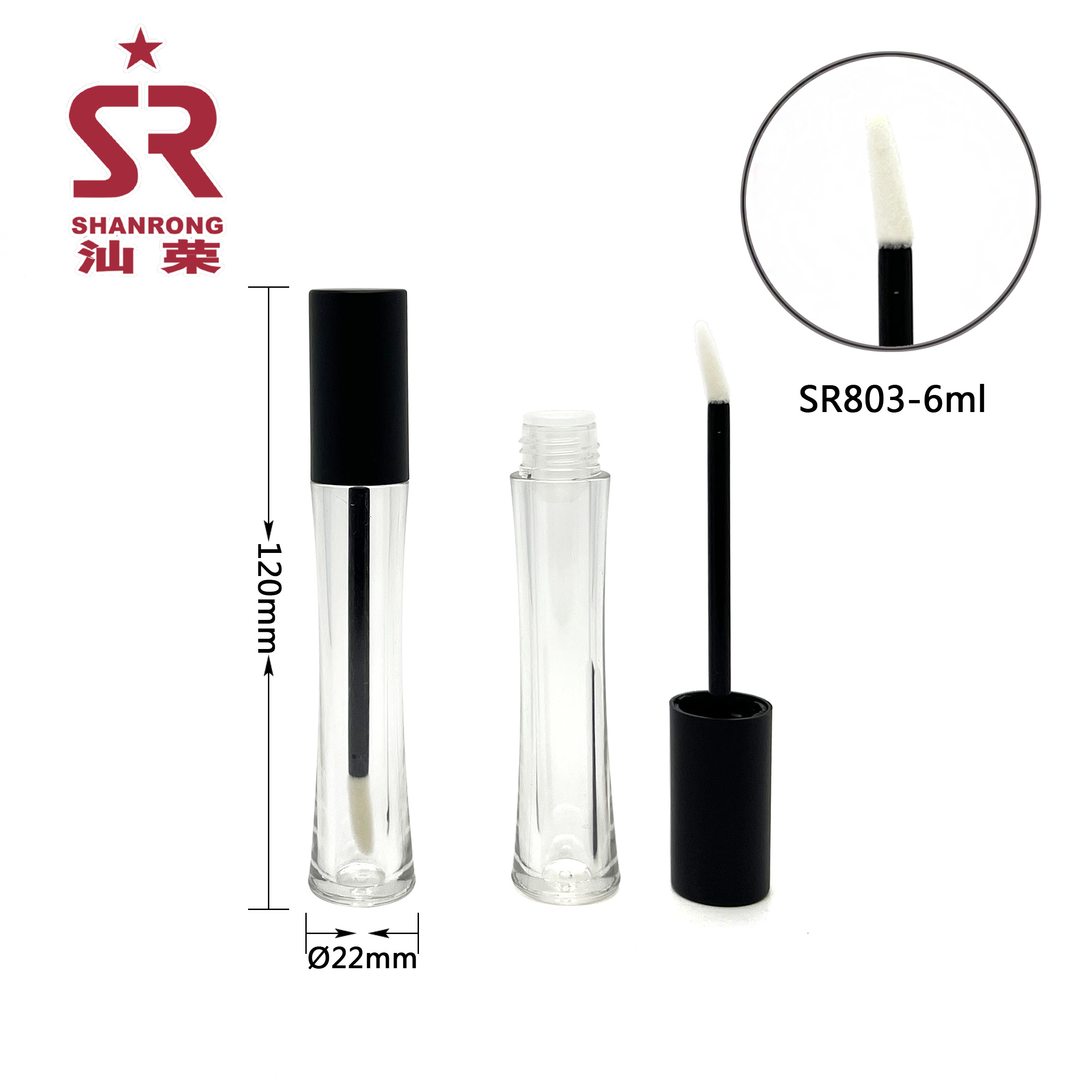 SR803 6ml 透明唇釉管 唇彩唇蜜瓶