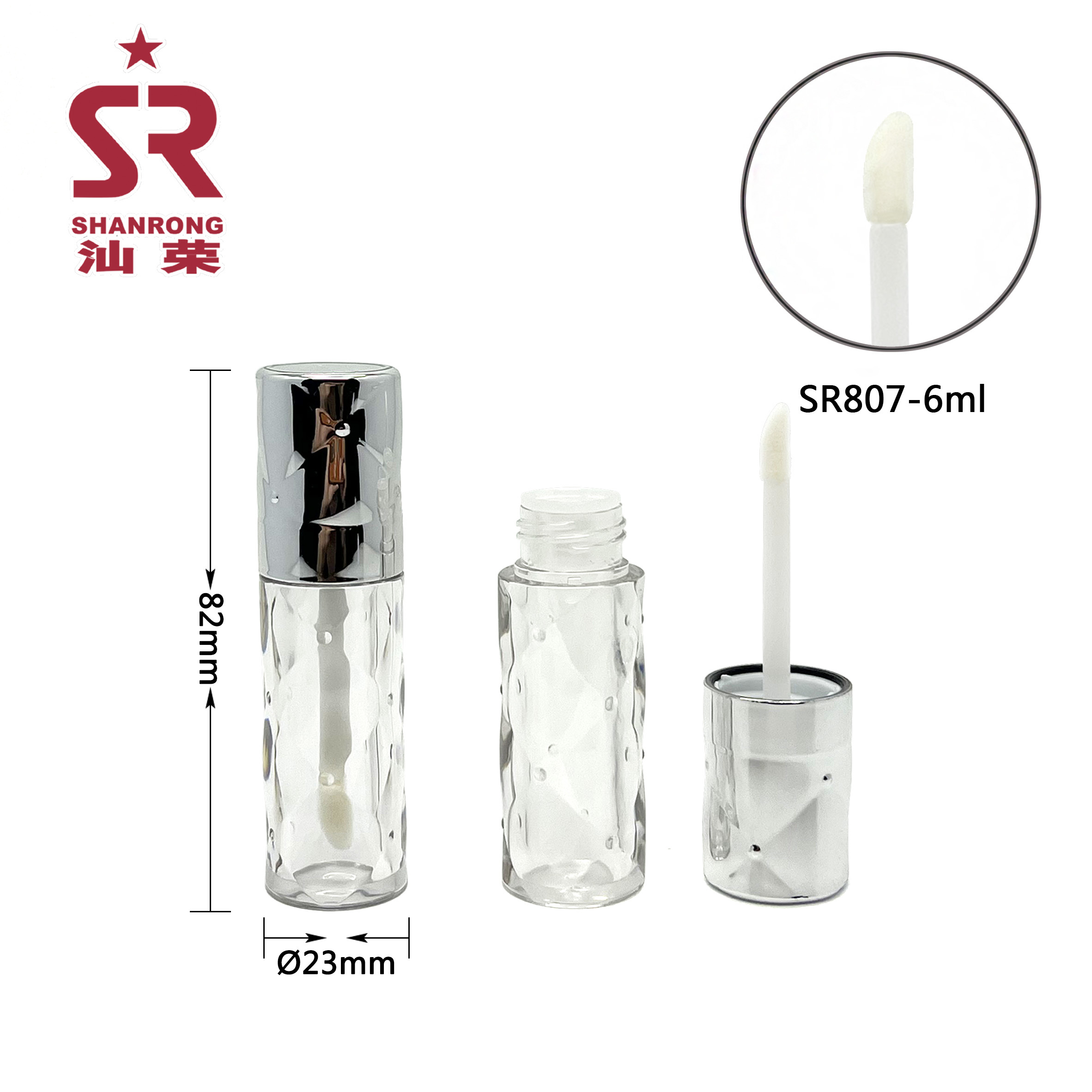 SR807 6ml 唇彩瓶 唇蜜唇釉管空管 口红管包材