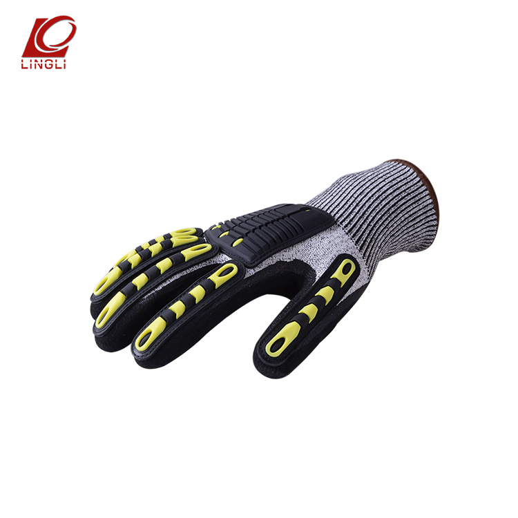 TPR Mechanic Cut Resistant Impact Gloves