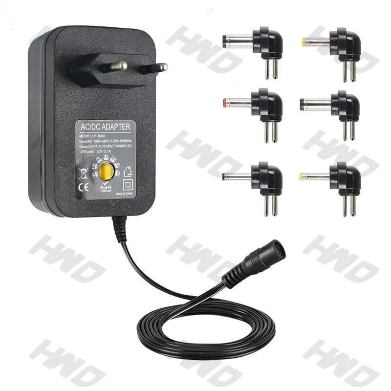 Adaptador ajustable del Multi-voltaje de 3-12V 12W