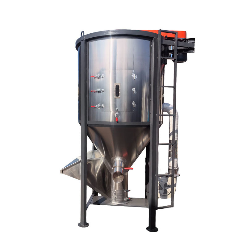 Vertical plastic mixer