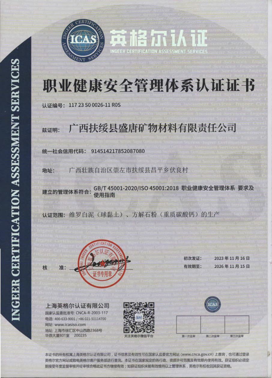 Occupational Health and Safety Management System Certification（中）