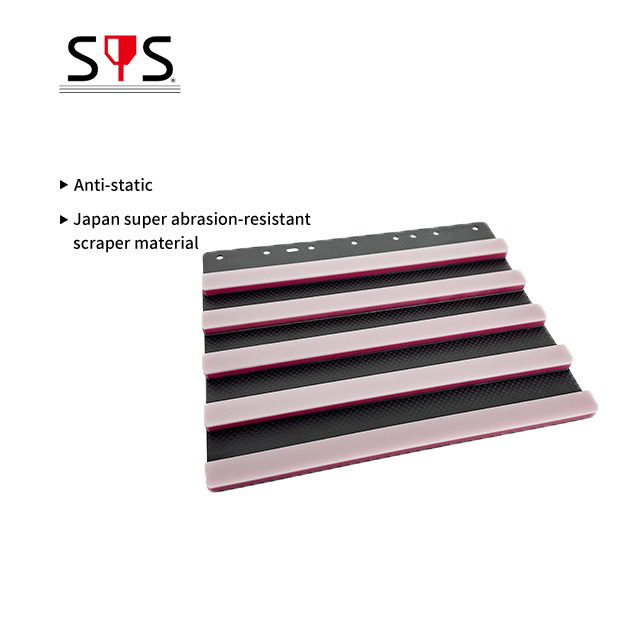 Single carbon fiber rose red and white squeegee