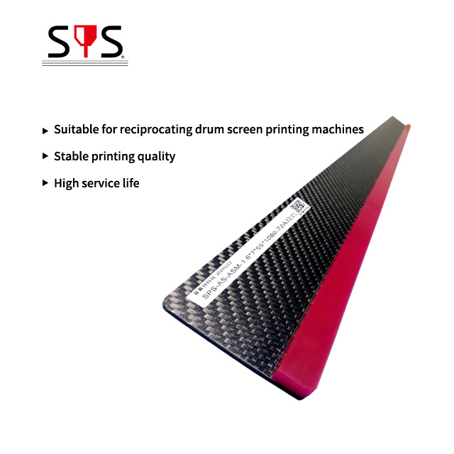 SPS-AS carbon fiber squeegee for duplex drum screen printing machine