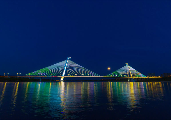 Ordos Kangbash Wulanmulun River Bridge Lighting Project