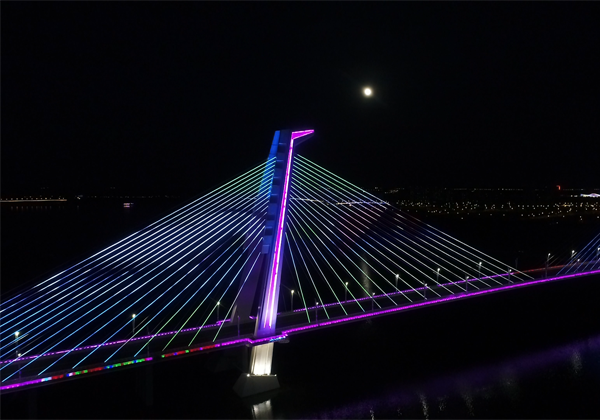 Ordos Kangbash Wulanmulun River Bridge Lighting Project