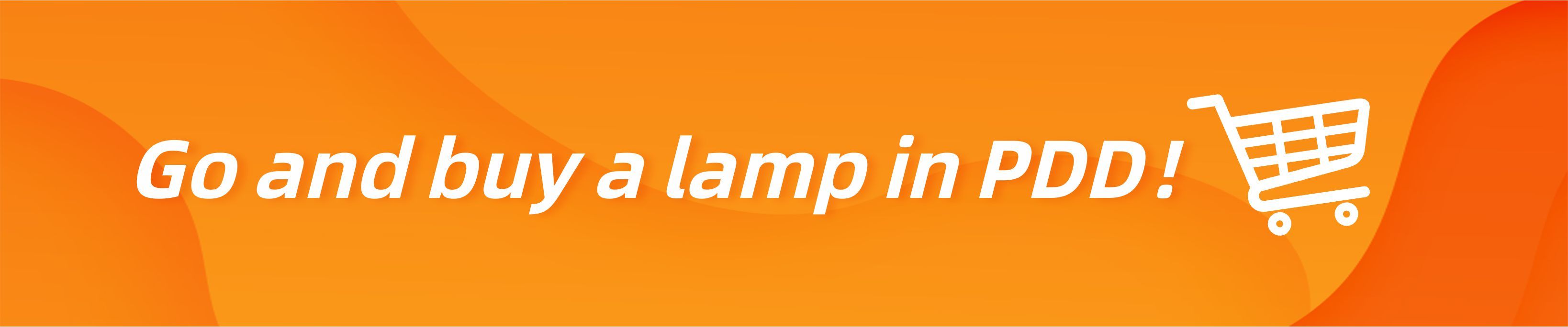 Buy a lamp and put it on the lamp.