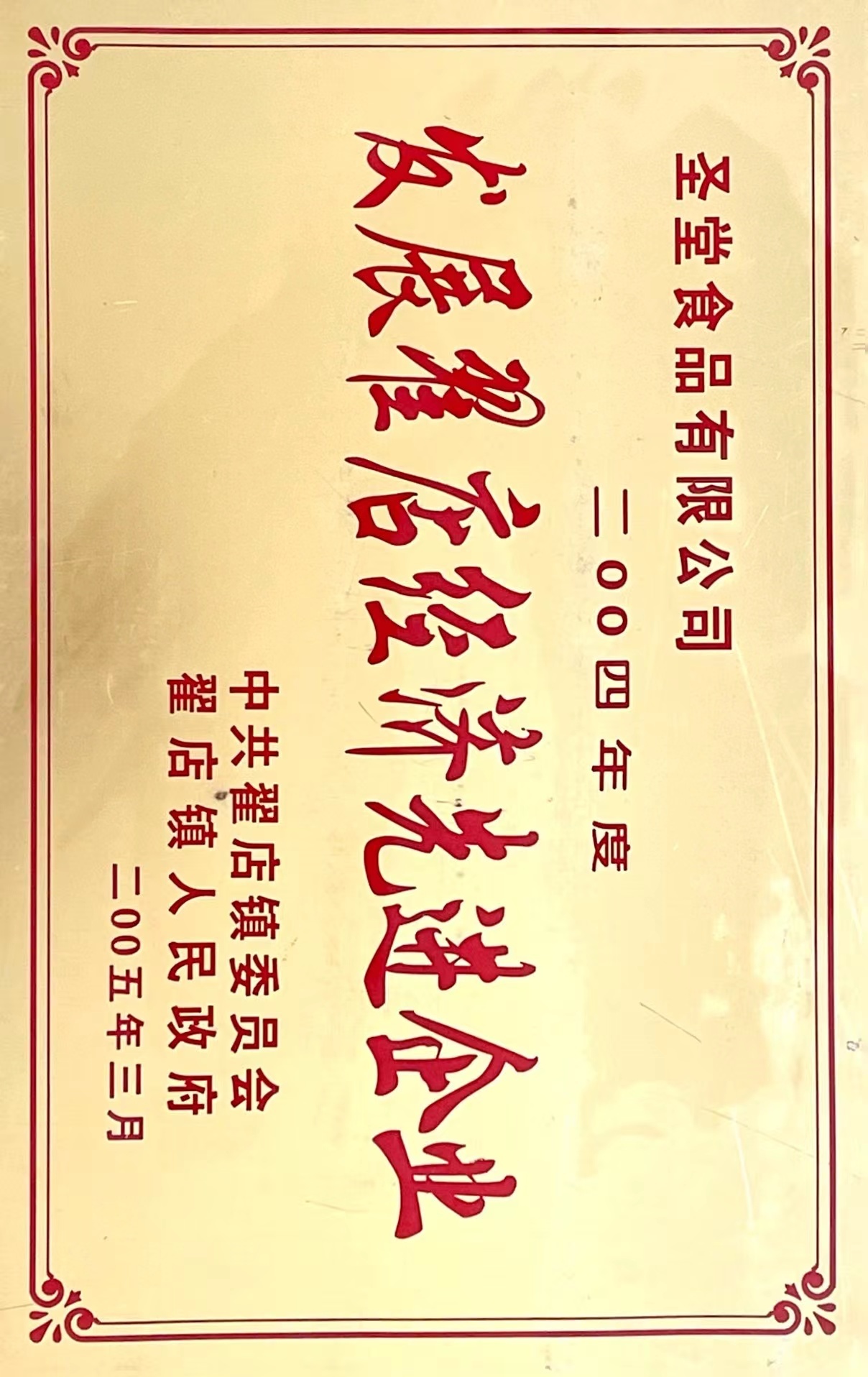 發(fā)展翟店經(jīng)濟(jì)先進(jìn)企業(yè)2008年