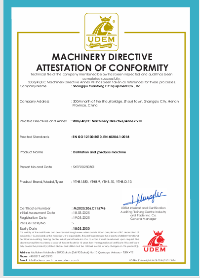 MACHINERY DIRECTIVEATTESTATION OF CONFORMITY