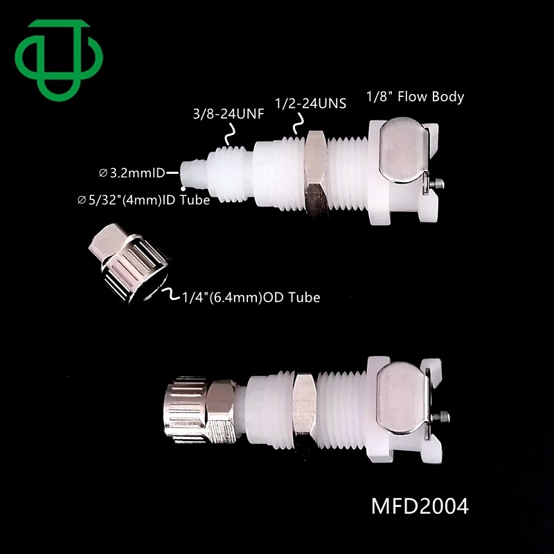 POM 1/4" PTF-скоростной соединитель без петли-клапана и без клапана-быстро разъединяет разъем разъединителя разъёма, применяемый к трубам 4mmID 6mmOD