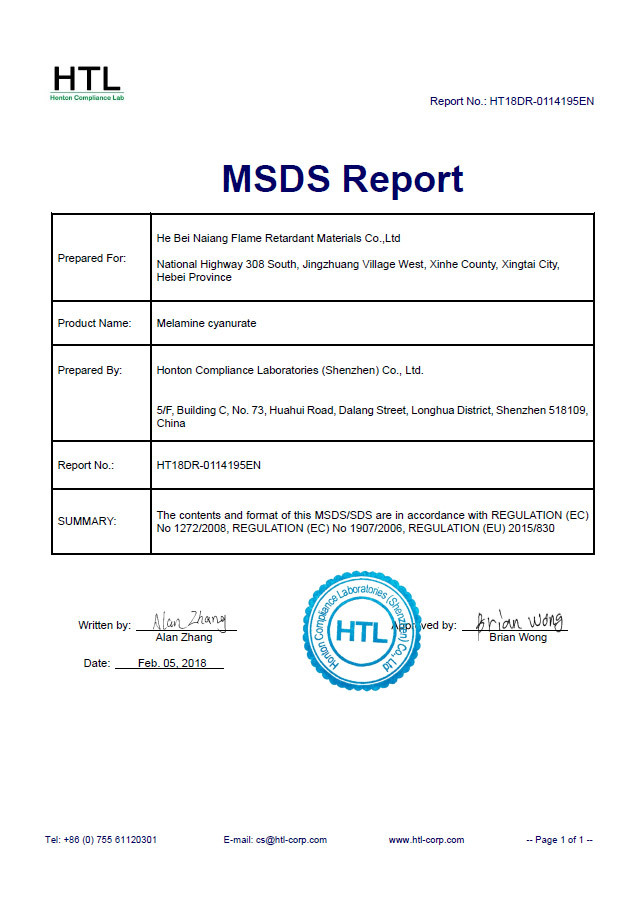 MSDS report-01