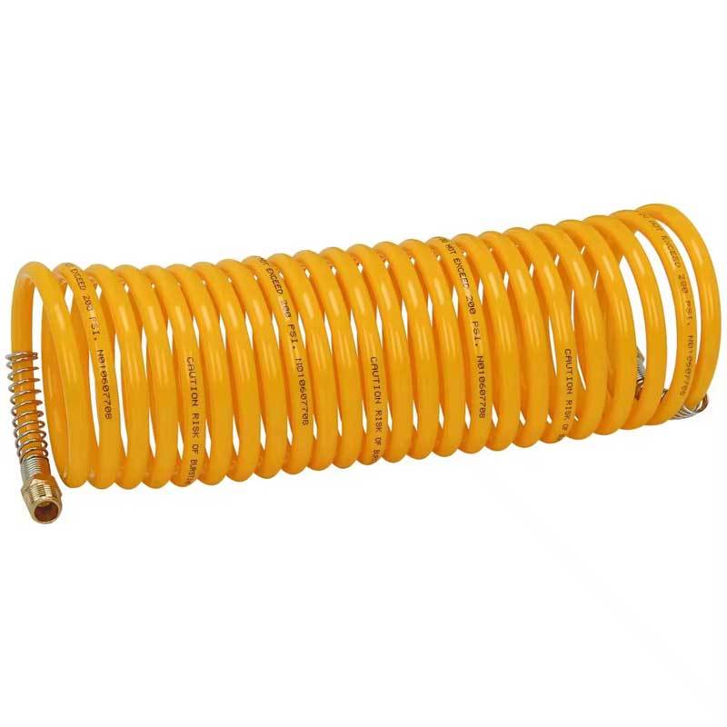 Recoil Nylon Air Hose for air tools and air compressors applications, Nylon Recoil hose 1/4x25ft