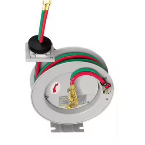 Automatic TWIN WELDING HOSE STEEL REEL with 1/4