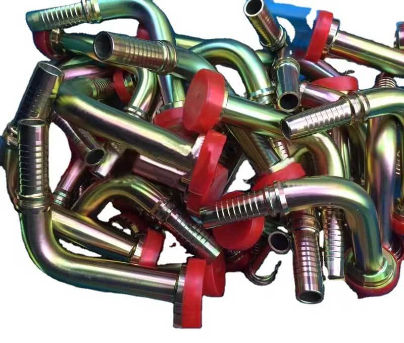 IRON HYDRAULIC HOSE FITTINGS WITH DIFFERENT TYPES FOR INDUSTRIAL USE, HYDRAULIC HOSE, HYDRAULIC FITTINGS
