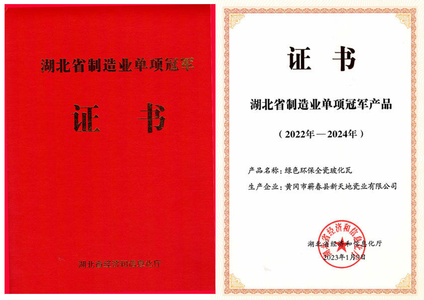 2022省級單項冠軍產(chǎn)品榮譽證書