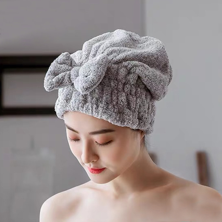 蝴蝶结干发帽