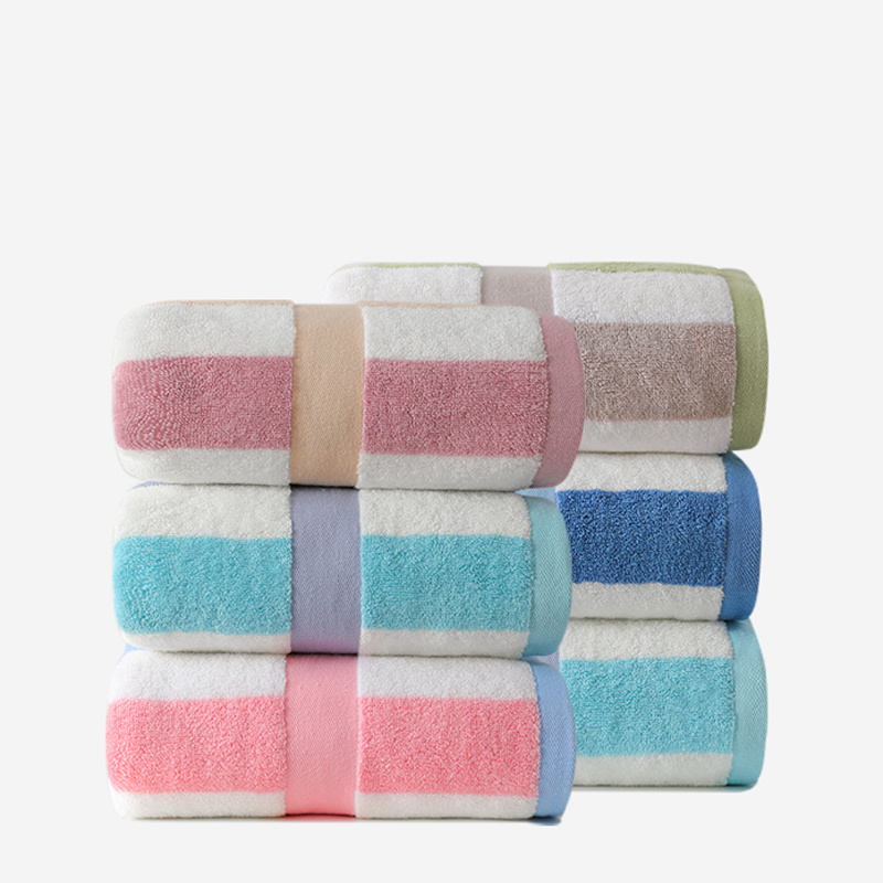 Japanese striped bath towel Household cotton absorbent cotton oversized towel for male and female couples