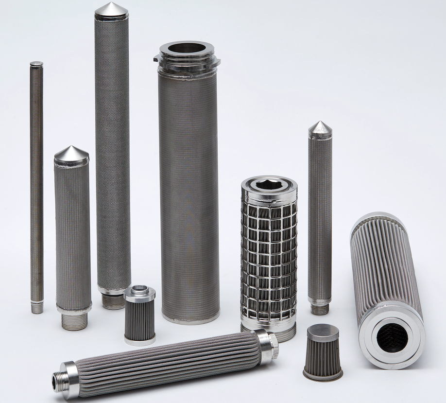 Cylindrical metal screen filter