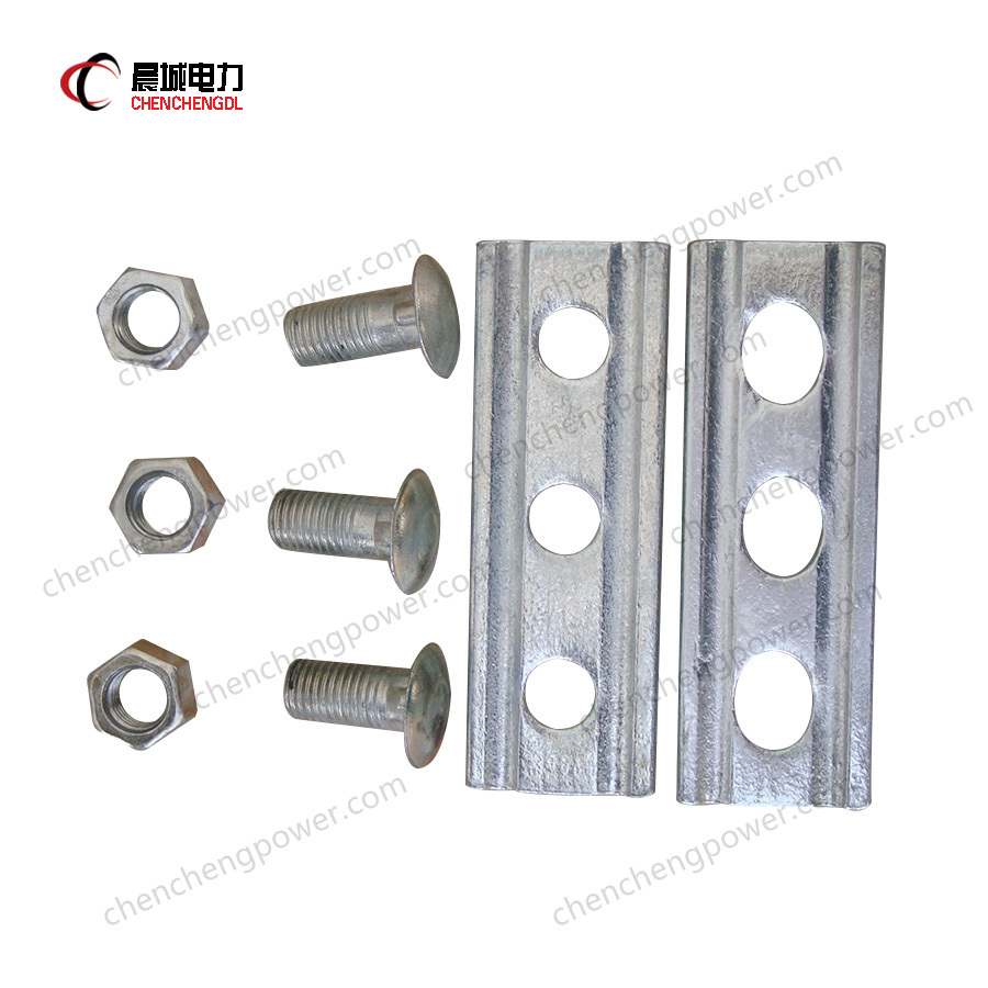 HDG Galvanized Steel Curved Straight Three-Bolt Type Parallel Groove Guy Clamp
