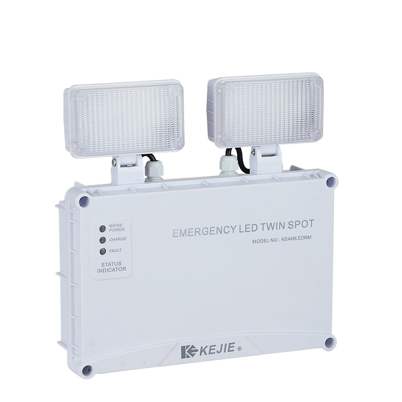CB,CE approval  IEC60598-2-22 IP65 wall mounted  emergency twin spot light with 3-years warranty KE448LEDNM
