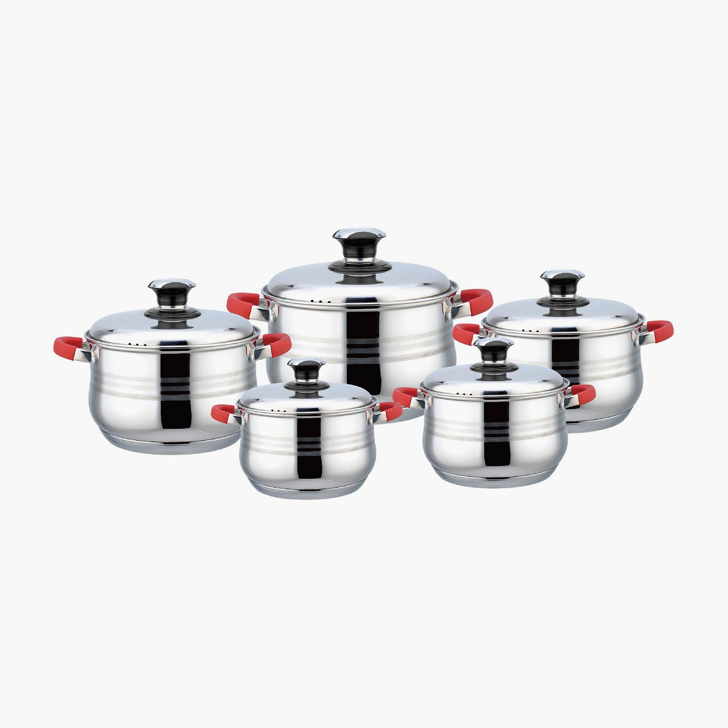 High Quality One Set Cooking Pots None Stick Stainless Steel