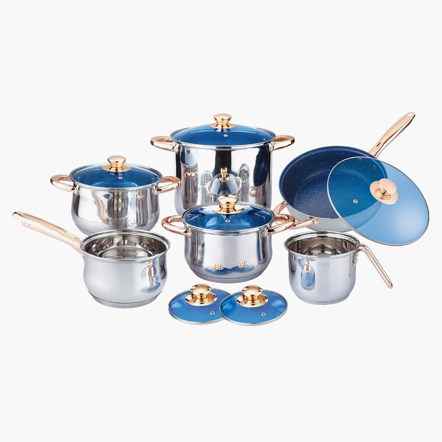 High Quality Stainless Steel 13 Pieces Saucepan