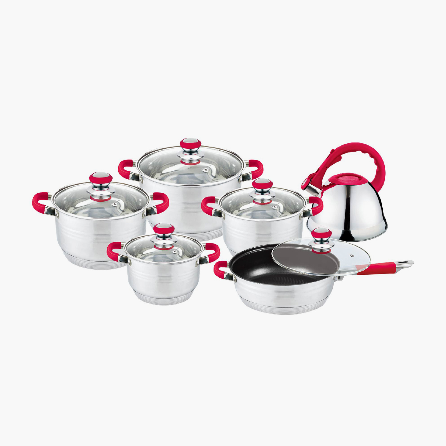 Factory Supply Stainless Steel 11 Pieces Cookware Set