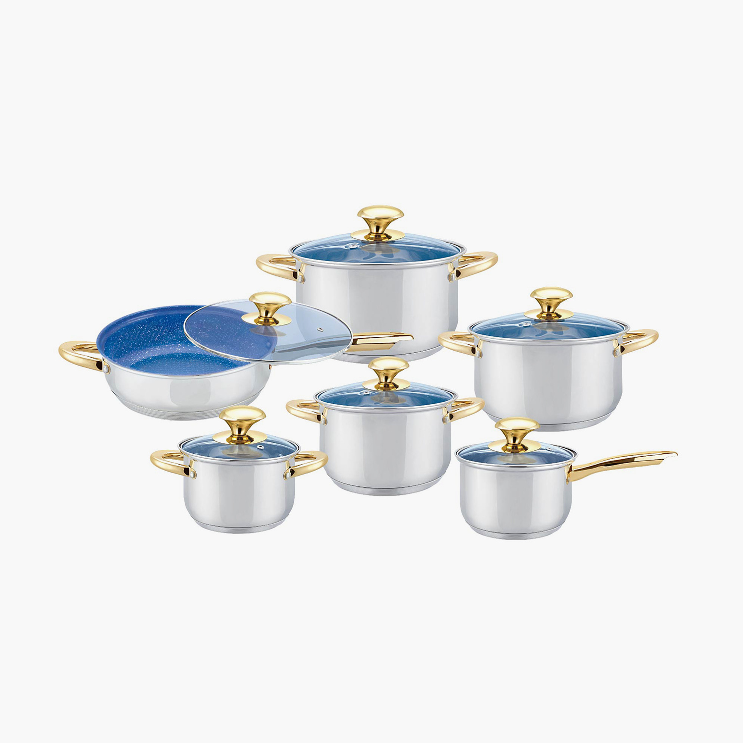 12 Piece High Quality Kitchenware Cooking Pots