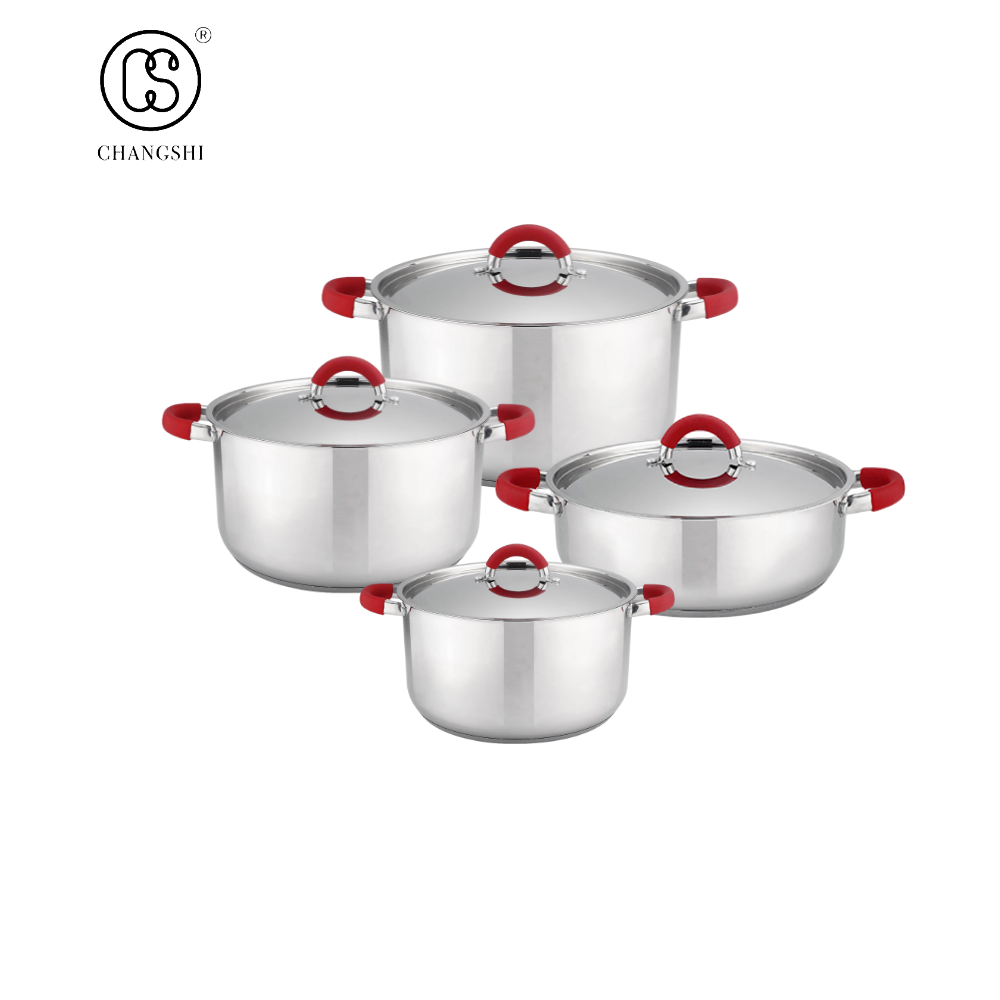 Hot Selling 8 Pieces Designer Cooking Pot Set Cookware Camping Cooking Nonstick Cook Pot Set With Detachable Handle