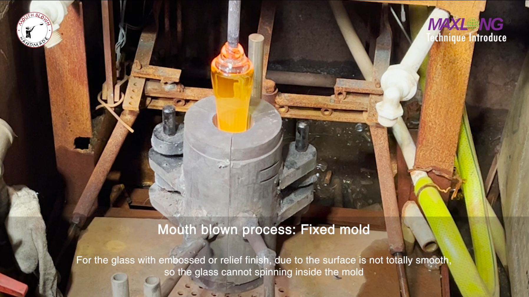 Mouth blown process_fixed mold