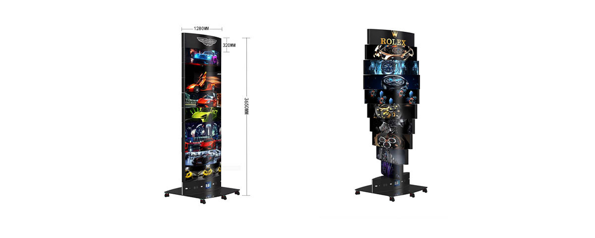 Indoor Inteligent Mechanical LED Display 10 Layers 2 Faces(Cambered Surface) Indoor Inteligent Mechanical LED Display 10 Layers 2 Faces(Cambered Surface)
