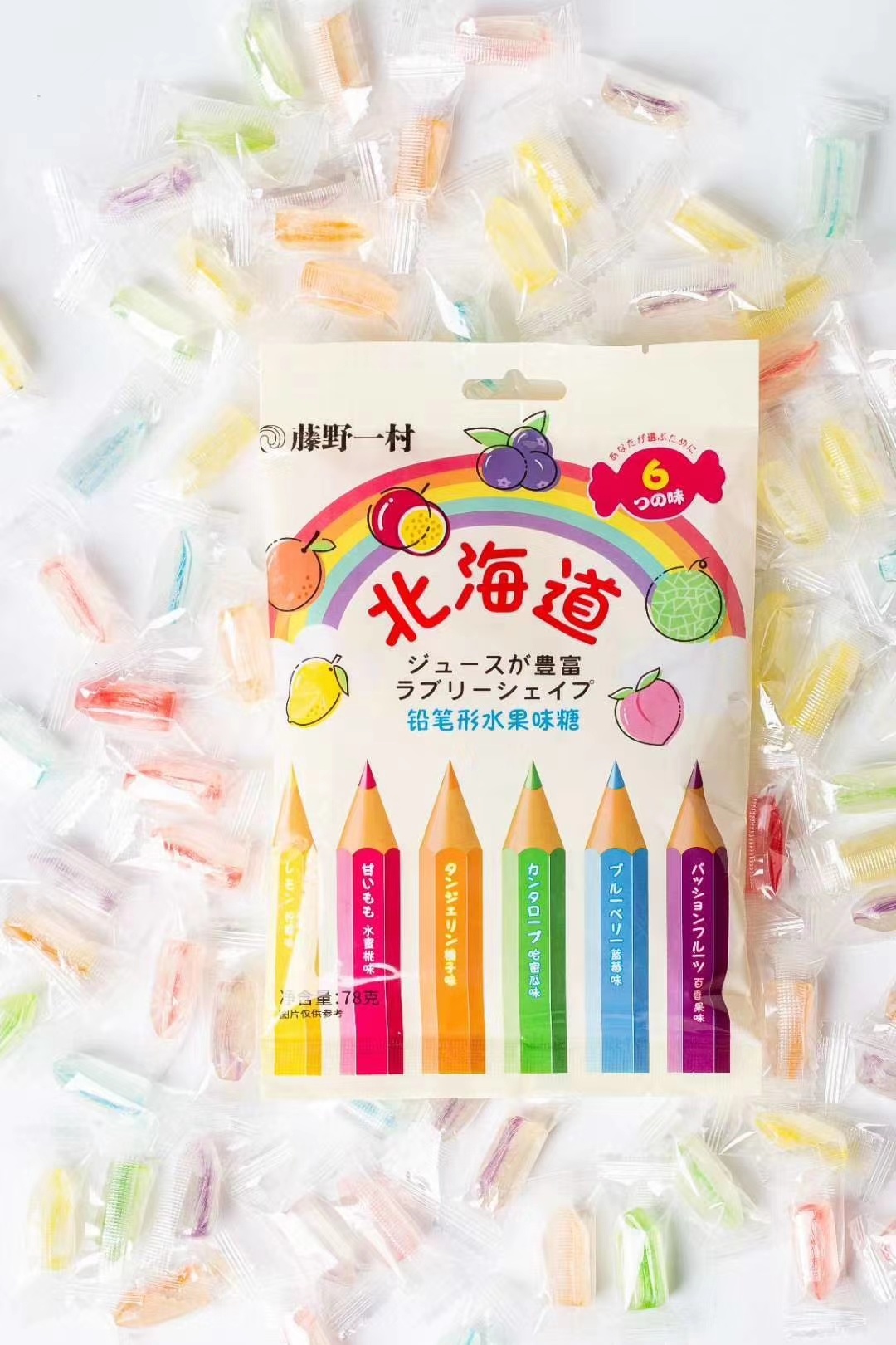 78g Pencil-Shaped Fruit Candy