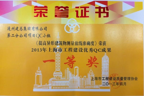 2013年度集团公司QC成果展示