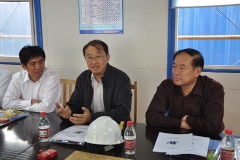 省建管局考察團參觀(guān)公司承建的世博會(huì )工程