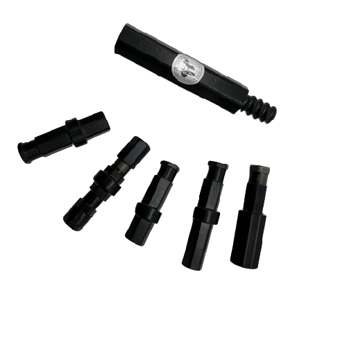 Hex drill steel and coupling for coal mining