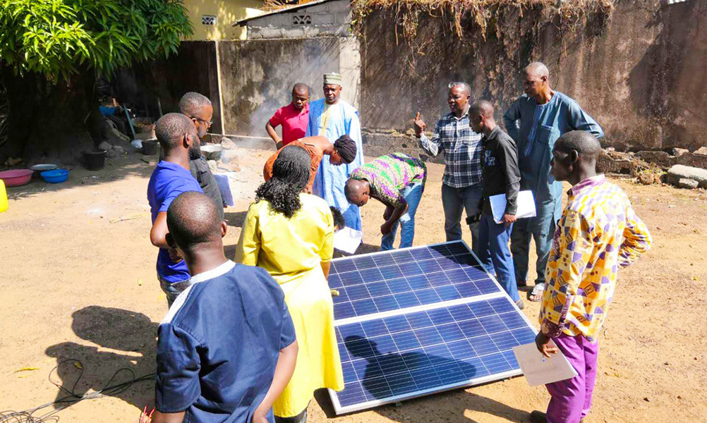 Conakry, Guinea Nearly 1,000 sets of home solar power systems and 130,000pcs LED bulbs