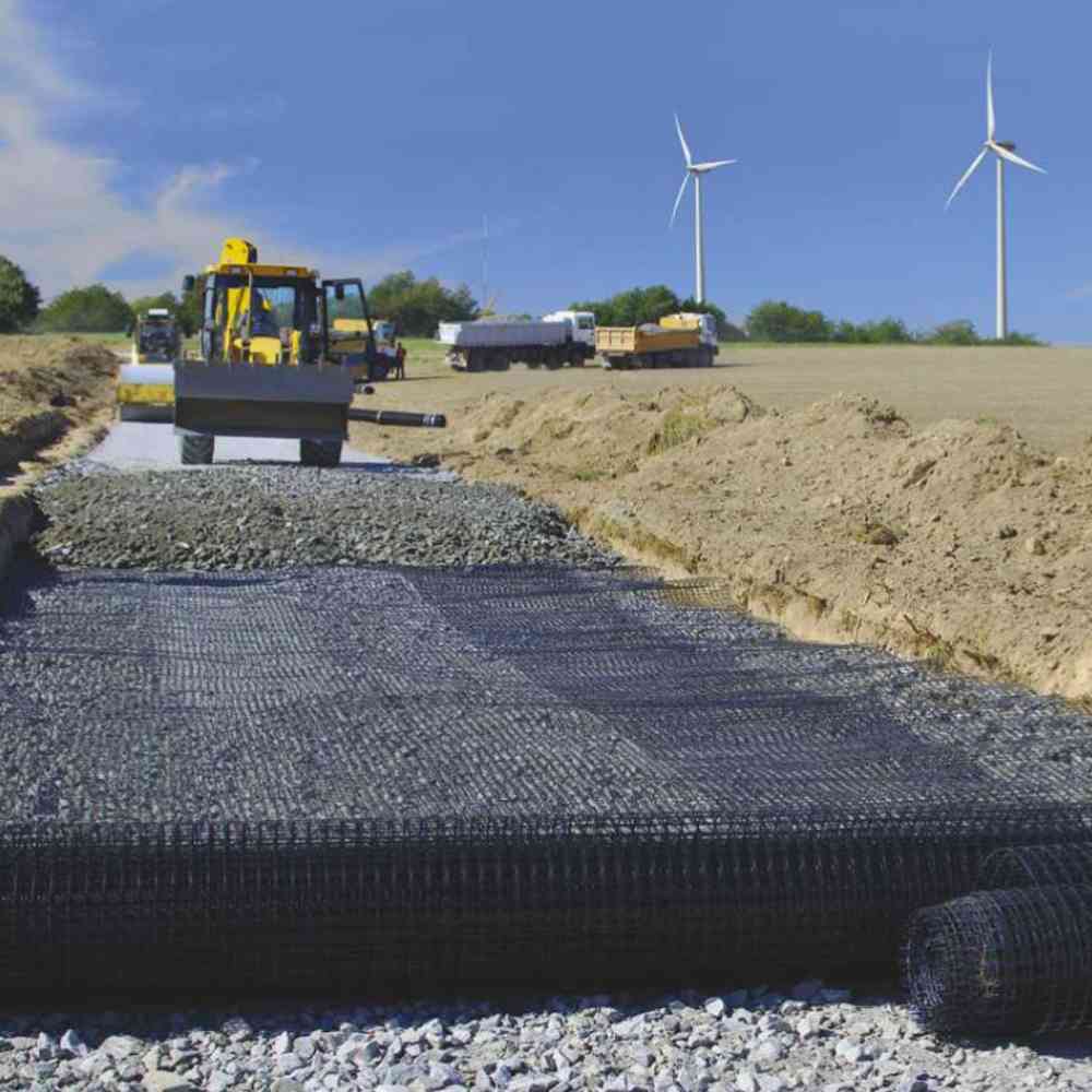High Quality 80kn/100kn/150kn/200kn Polyester Geogrid for Retaining Wall