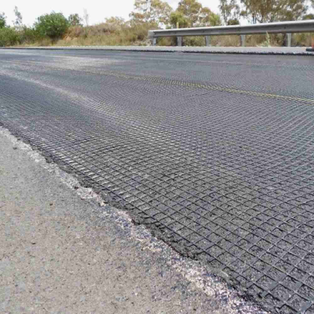 Rejilla Geotécnica de fibra de vidrio tejida a urdimbre para refuerzo de carreteras rejilla Geotécnica de fibra de vidrio