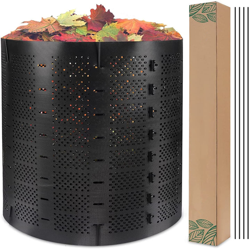 Home Indoor Metal Round Food Compostable Container Compost Bin Kitchen Fibel
