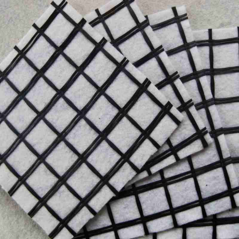 Paving Reinforcement Fiberglass Geogrid Composite with Nonwoven Geotextile