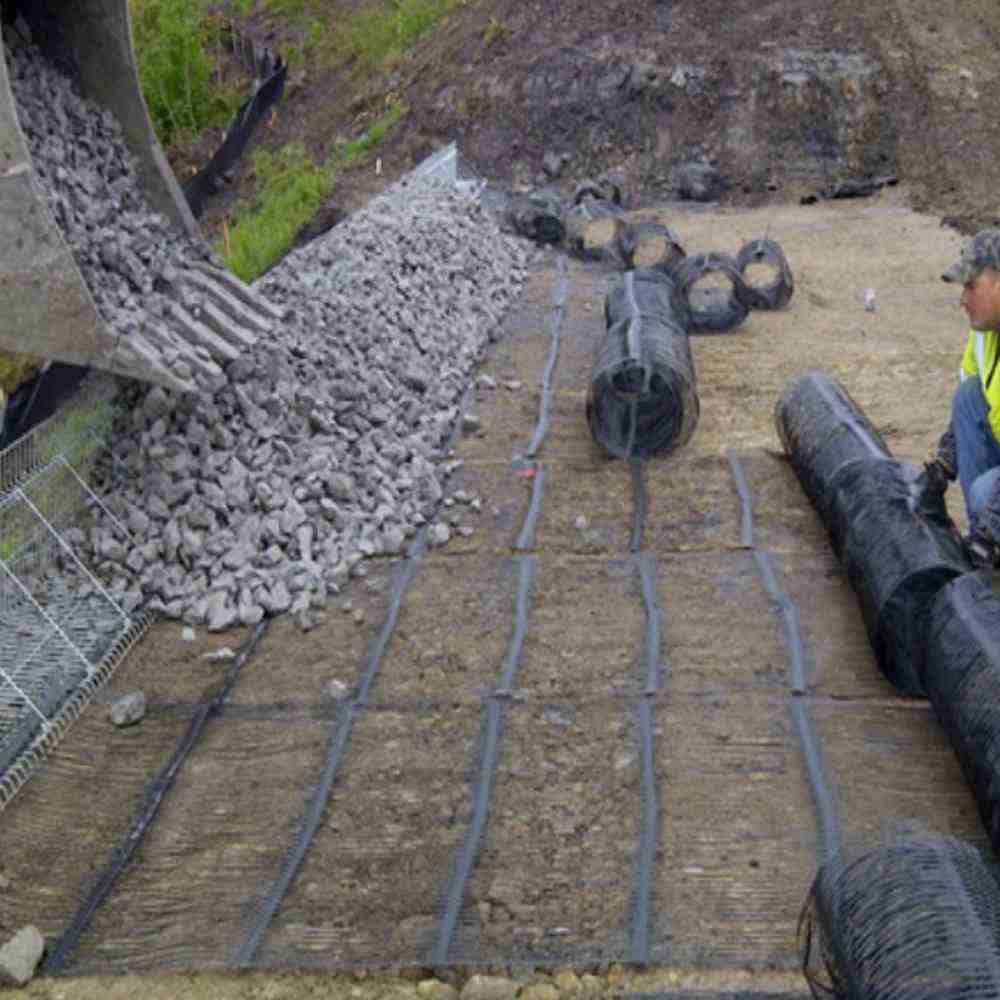 Plastic Uniaxial HDPE Geogrid Ux 130kn/M for Retaining Wall Application