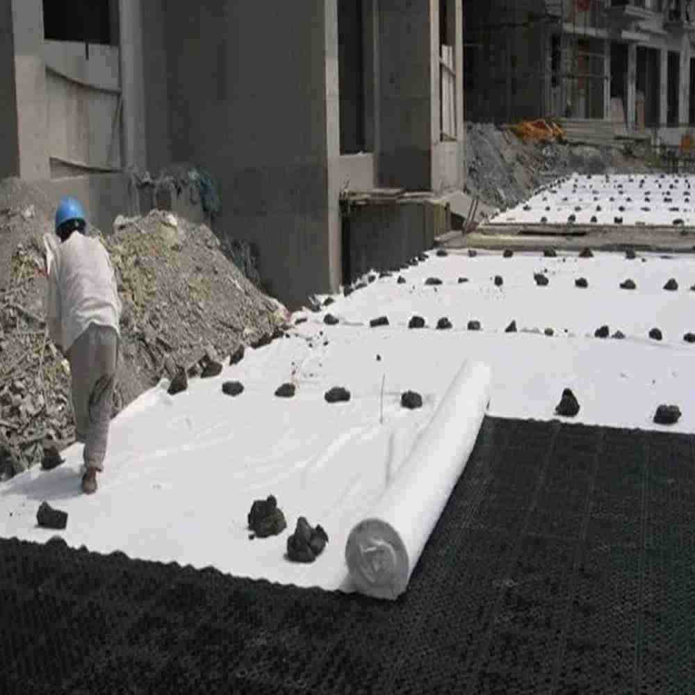 3m 6m Width White Green Non Woven Pp 700g Geotextile For Slope Protection
