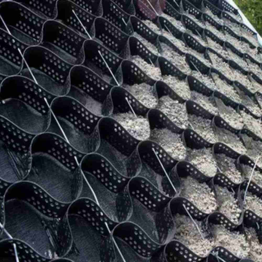 HDPE Geocell Black Perforated Textured Slope Stabil for Road Construction
