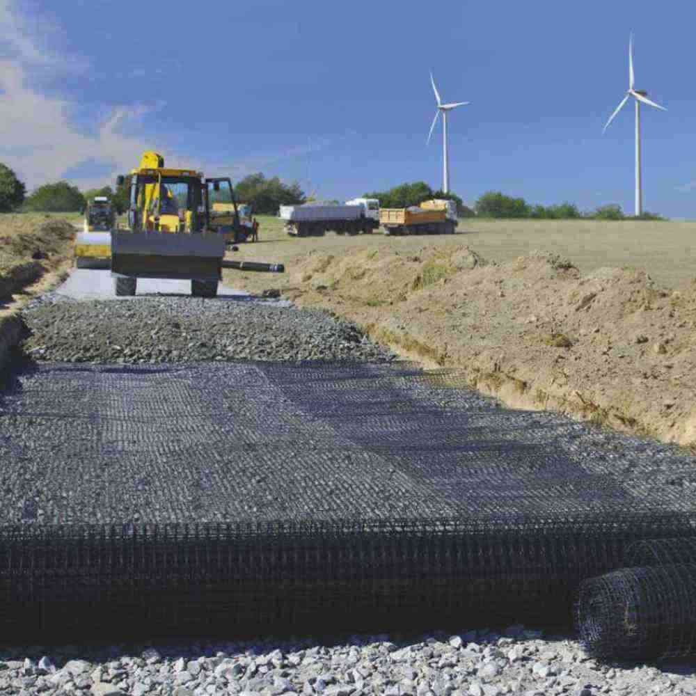 Glass fiber geogrid polyester geogrid basalt geogrid for road engineering, retaining wali
