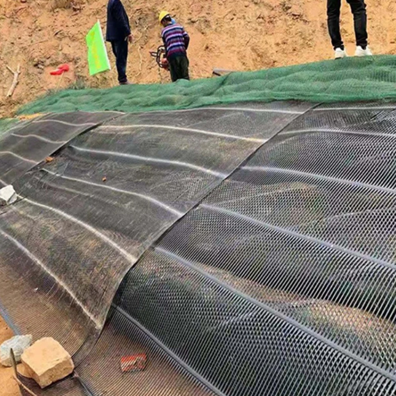 HDPE uniaxial plástico Geogrid Ux el 130kn/M para el uso del muro de contención