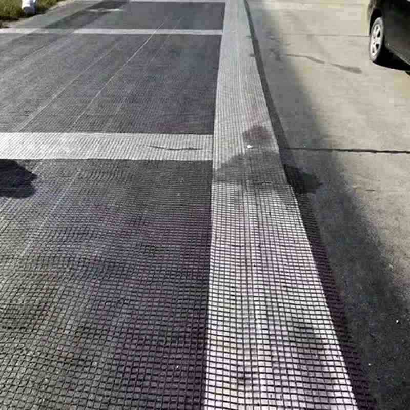 Fiberglass grid gravel grid paver geogrid paver asphalt reinforced fiberglass geogrid